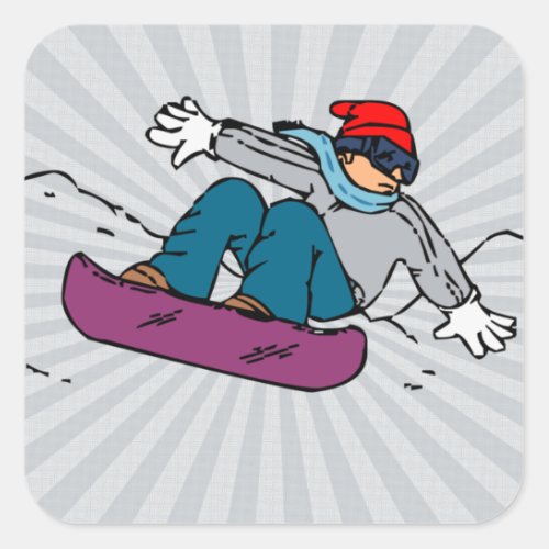 Cool Snowboarding  snowboarding lovers snowboard Square Sticker