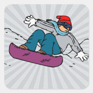 Cool Snowboarding snowboarding lovers snowboard Square Sticker