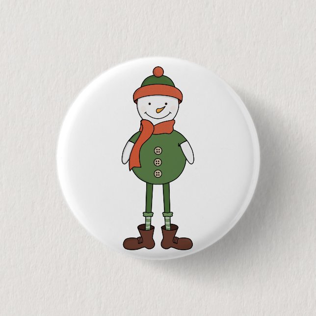 Cool Snowman Button (Front)