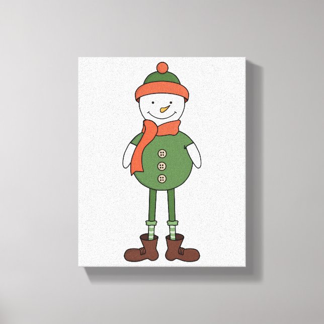 Cool Snowman Canvas Print (Front)