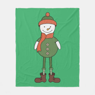 Cool Snowman Fleece Blanket