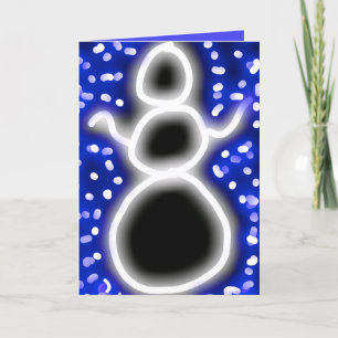 Cool snowman New Year card