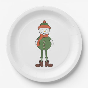 Cool Snowman Paper Plates