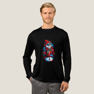 Cool Snowman Sunglasses Streetwear Graffiti Christ Tri-Blend Shirt
