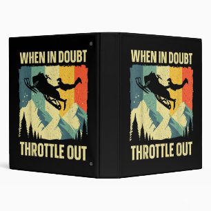Cool Snowmobile Art for Men Women Kids Snowmobile 3 Ring Binder