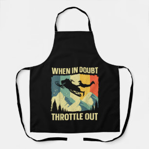 Cool Snowmobile Art for Men Women Kids Snowmobile Apron