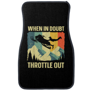 Cool Snowmobile Art for Men Women Kids Snowmobile Car Floor Mat
