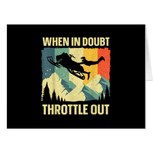 Cool Snowmobile Art for Men Women Kids Snowmobile Card