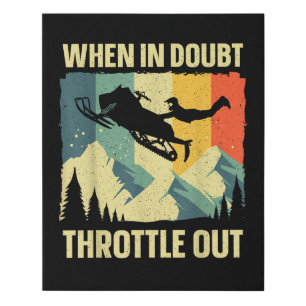 Cool Snowmobile Art for Men Women Kids Snowmobile Faux Canvas Print