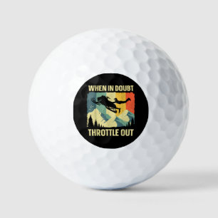 Cool Snowmobile Art for Men Women Kids Snowmobile  Golf Balls