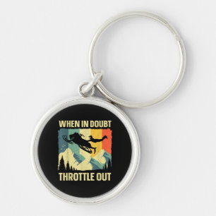 Cool Snowmobile Art for Men Women Kids Snowmobile Keychain