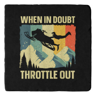 Cool Snowmobile Art for Men Women Kids Snowmobile  Trivet