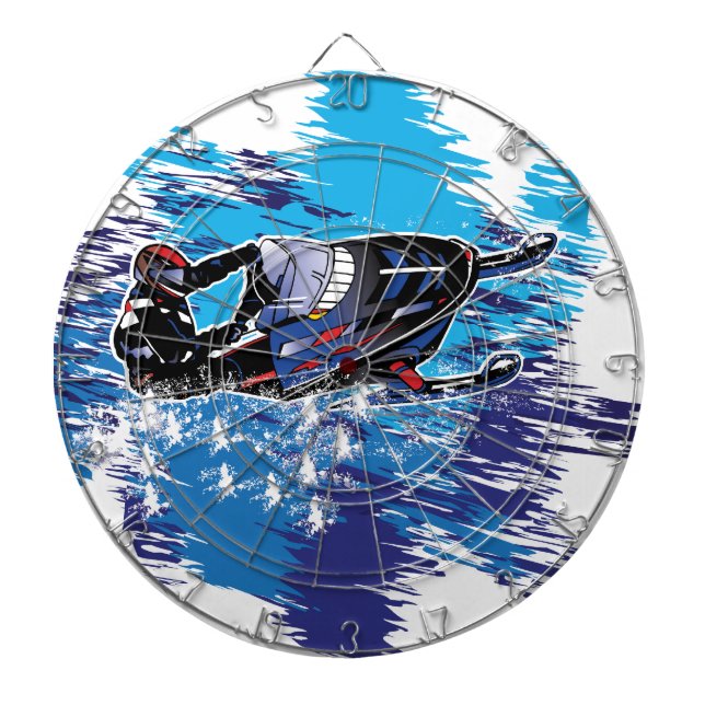Cool Snowmobiler Dart Board (Front)
