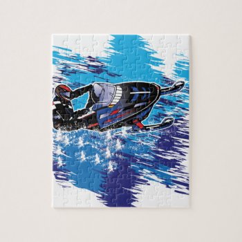 Cool Snowmobiler Jigsaw Puzzle by Incatneato at Zazzle