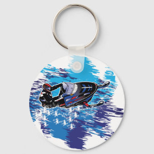 Cool Snowmobiler Keychain