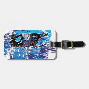 Cool Snowmobiler Luggage Tag