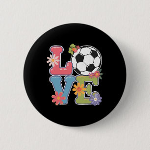 Cool Soccer Art For Women Teen Girls Goalie Soccer Button