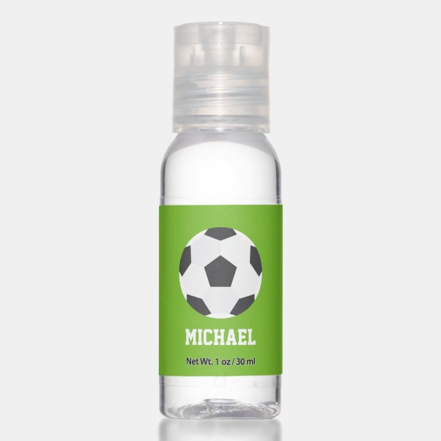 Cool Soccer Ball Custom Hand Sanitizer (Front)