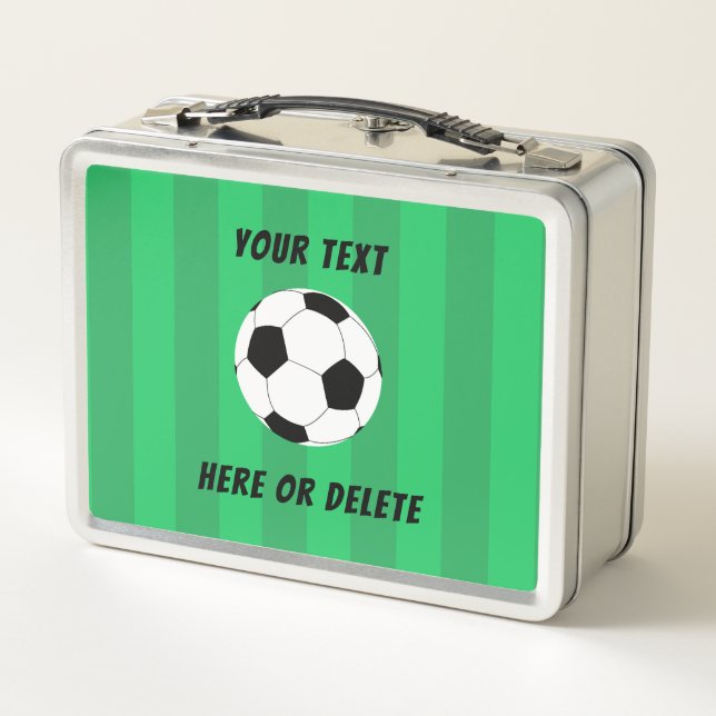 Cool Soccer Ball Field Custom  Metal Lunch Box (Back)