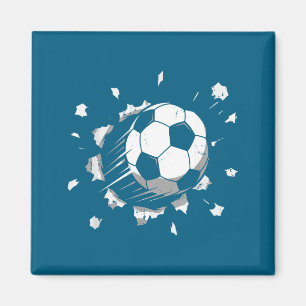 Cool soccer ball graphic youth soccer magnet