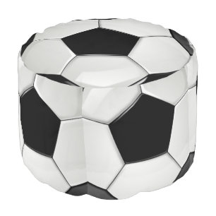 Cool Soccer Ball Pattern for Him and Her Pouf