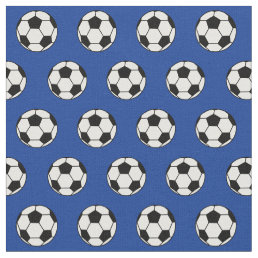 Cool Soccer Ball Royal Blue Fabric