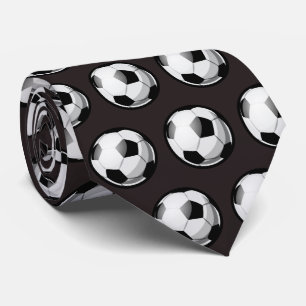Cool soccer ball sports tiled pattern neck tie
