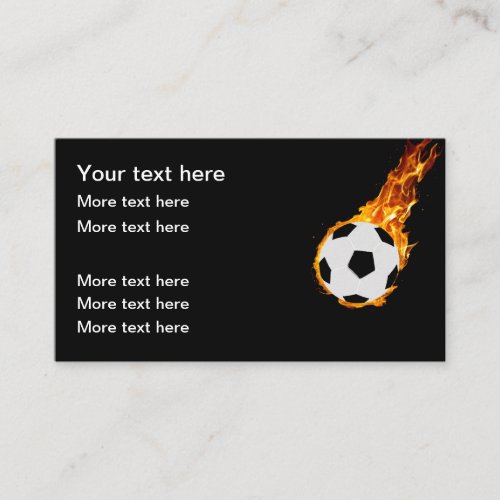 Cool Soccer Ball Themed Business Cards