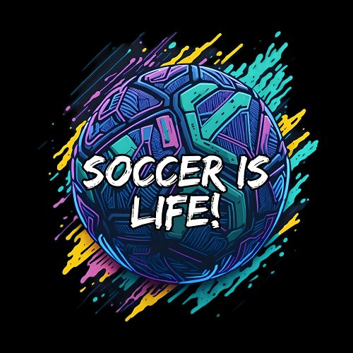 cool soccer ball with text soccer is life acrylic print