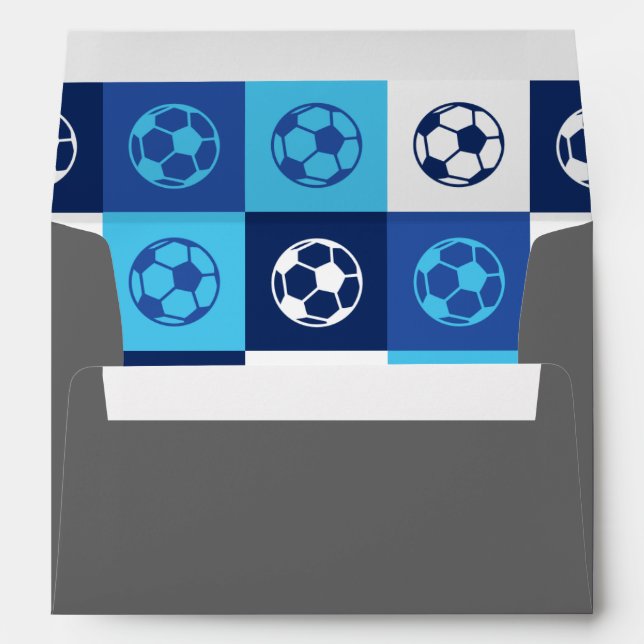 COOL SOCCER Bar Bat Mitzvah Custom Envelope (Back (Bottom))
