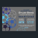 COOL SOCCER  Bar Mitzvah Invitation<br><div class="desc">WELCOME!!! I can personally help you with your order! Ask me anything! EVERYTHING is customizable! All my designs are ONE-OF-A-KIND original pieces of artwork designed by me! You can only find them here! Did you know that you can make this invite ANY color you want by simply clicking on the...</div>
