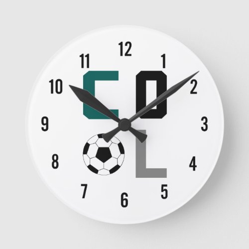 Cool Soccer Clock green