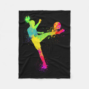 Cool Soccer Design For Women Girls Soccer Player S Fleece Blanket