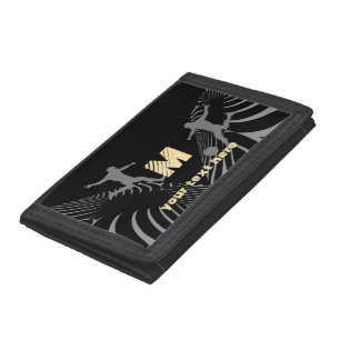 Cool Soccer Football Monogrammed Tri-fold Wallet