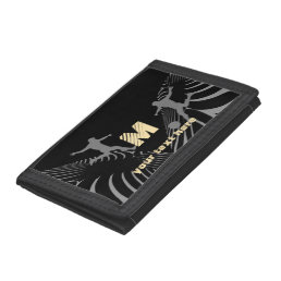 Cool Soccer Football Monogrammed Trifold Wallet