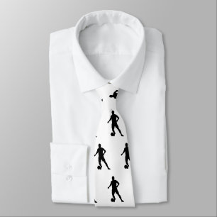 Cool Soccer Football Player Pattern   Sport Neck Tie