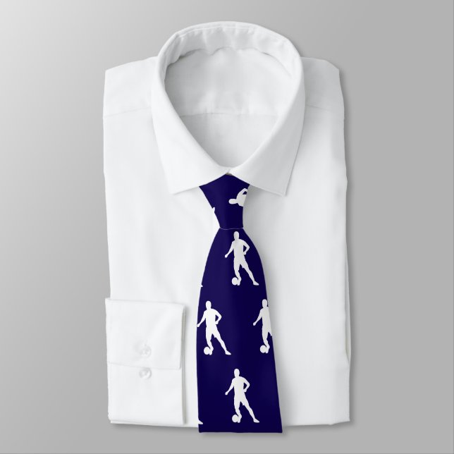 Cool Soccer Football Player Pattern | Sport Neck Tie (Tied)