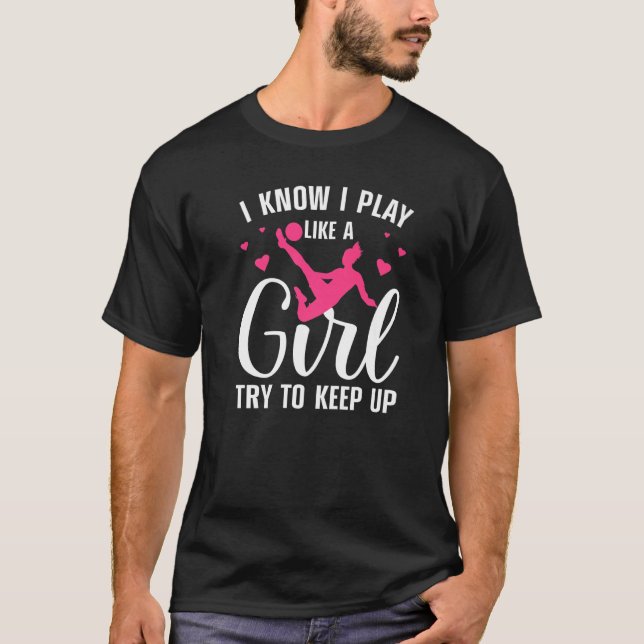 Cool Soccer For Women Girls Soccer Player Football T-Shirt (Front)