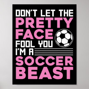 Cool Soccer For Women Teen Girls Soccer Lover Play Poster