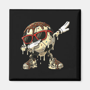 Cool Soccer Ice Cream Dab Dance Funny Melting Spor Magnet