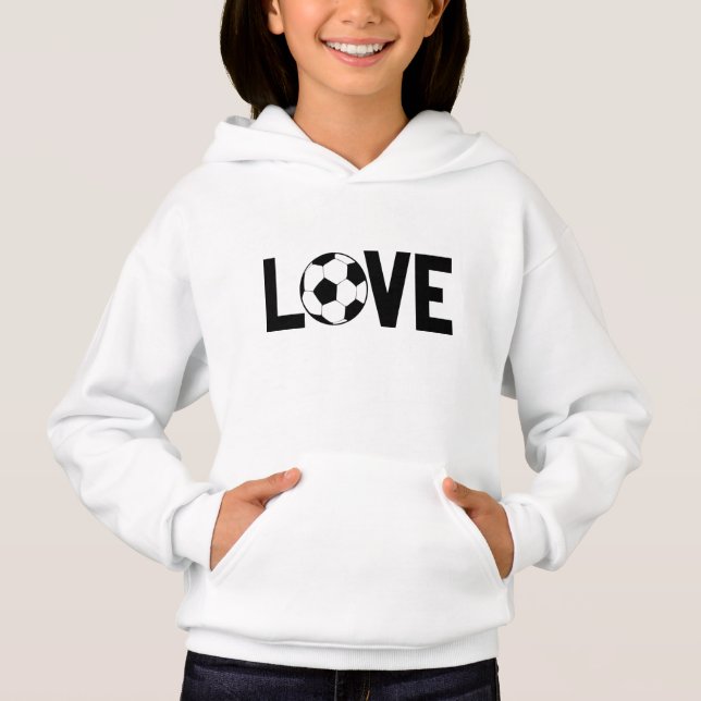 cool soccer lovers sports word art hoodie (Front)