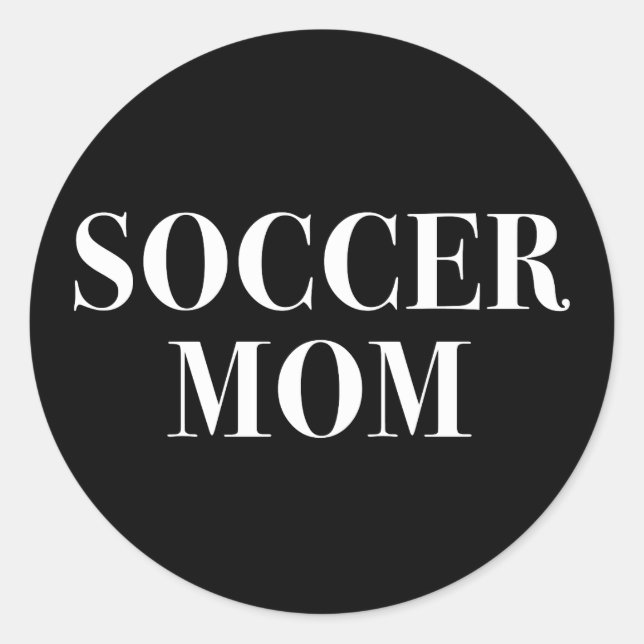 Cool Soccer Mom Slogan Sticker (Front)