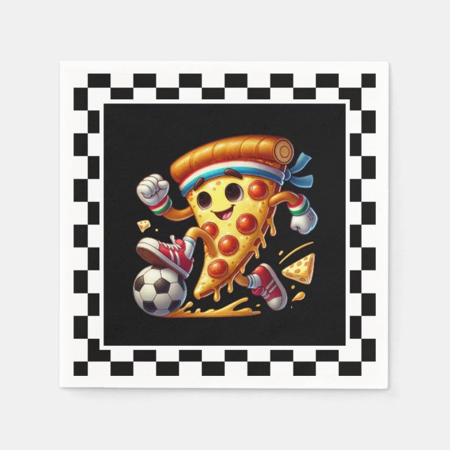 Cool Soccer pizza party  Napkins (Front)