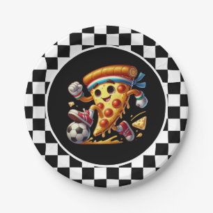 Cool Soccer pizza party Paper Plates