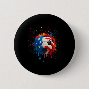 Cool Soccer Player Drip Sport For Boys Men Girls W Button