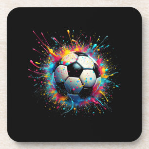 Cool Soccer Player Sport For Boys Men Girls Women Beverage Coaster