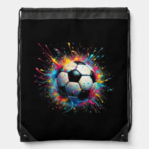 Cool Soccer Player Sport For Boys Men Girls Women Drawstring Bag