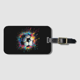 Cool Soccer Player Sport For Boys Men Girls Women Luggage Tag