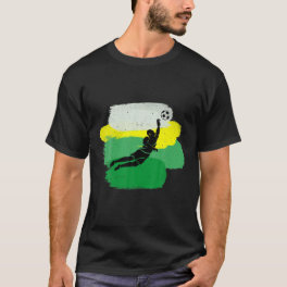 Cool Soccer Player With Soccer Ball And Goalkeeper T-Shirt