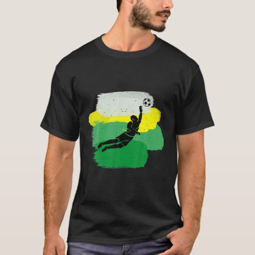 Cool Soccer Player With Soccer Ball And Goalkeeper T_Shirt